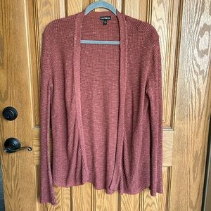 Mauve bell sleeve cardigan